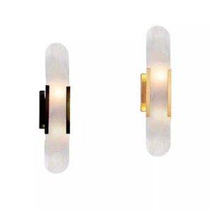 Lampe murale en marbre naturel espagnol, style moderne simple, blanc chaud, pour salon <span class=keywords><strong>ou</strong></span> chambre à coucher - Product Image 1