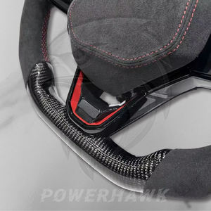 Volant en fibre de carbone Alcantara à LED fourni par l'usine pour Volkswagen Golf 6 7 8 GTI R Polo Tiguan Touareg Touran Scirocco - Product Image 3