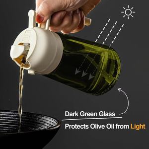 Dispenser per Olio da <span class=keywords><strong>Cucina</strong></span> in Vetro da 470ml con Serigrafia, Confezione Sigillata per <span class=keywords><strong>Liquidi</strong></span>, Vendita Diretta dalla Fabbrica - Product Image 4