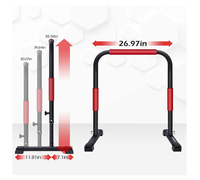 Barres parallèles réglables fendues au prix de gros Barres parallèles métalliques portables durables pour la salle de sport à domicile