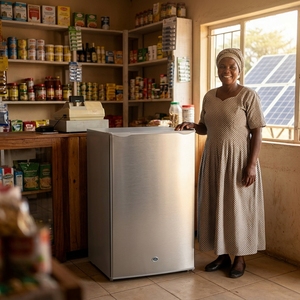 Réfrigérateur solaire à refroidissement stable avec construction en aluminium, 2 portes, capacité inférieure à 60L, pour maison autonome - Product Image 5
