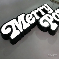 Enseigne 3D en acrylique étanche de qualité professionnelle avec lettres à LED frontales personnalisées pour la publicité automobile, hôtelière et de bâtiment