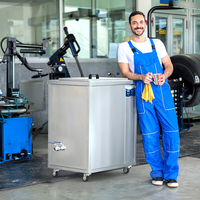 Machine de nettoyage industrielle à ultrasons pour blocs moteur de voitures, avec panier rotatif haute pression et pulvérisation personnalisée
