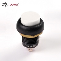 Mini interrupteur à bouton-poussoir momentané étanche de 12mm bleu blanc vert rouge jaune noir 3A 250V auto-réinitialisation
