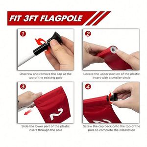 Bandera de Golf Personalizada de Poliéster de Alta Calidad, Impresión a Doble Cara con Tubo, Bandera de Práctica de Golf para Exteriores, Mini Banderas de Golf con Asta - Product Image 6