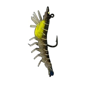 Kit d'appâts pour crevettes d'eau profonde avec hameçon intégré, matériel de pêche, leurres souples en plastique pour la pêche en mer, ensembles de leurres Sabiki pour la pêche aux crevettes - Product Image 2