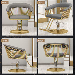 Silla de Barbero Giratoria de Alta Gama con Elevación Hidráulica, Tapizada en Cuero Sintético, para Peluquería y Salón de Belleza - Product Image 6