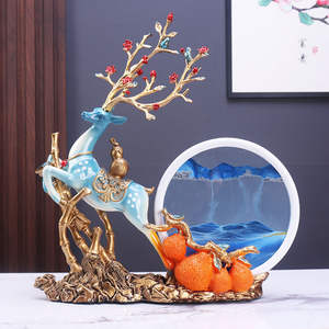 Moderna Figura Decorativa de Ciervo Esculpida en Resina Epoxi de Alta Gama para Sala de Estar, Mueble de TV, Regalo de Inauguración, Arte Popular, Decoración del Hogar - Product Image 1