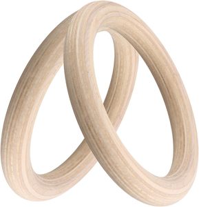 Anelli da Ginnastica in Legno Portatili Regolabili da 28mm con Cinghie in Nylon <span class=keywords><strong>per</strong></span> Allenamento di Sospensione, <span class=keywords><strong>per</strong></span> Rafforzamento del Core, <span class=keywords><strong>Esercizi</strong></span> a Casa, Capacità 100kg - Product Image 2