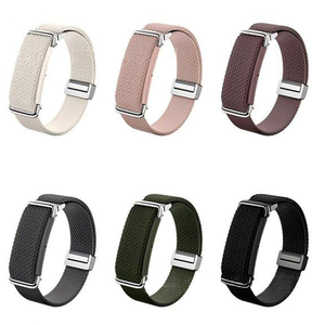 Bracelets de montre en nylon tressé haute élasticité personnalisés, boucle magnétique, respirants, bracelets de remplacement pour Google Fitbit Air - Product Image 1