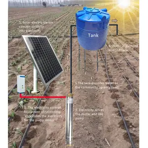 Cinta de goteo de 10 hectáreas sistema de bomba solar de Automatización Agrícola para riego agrícola
