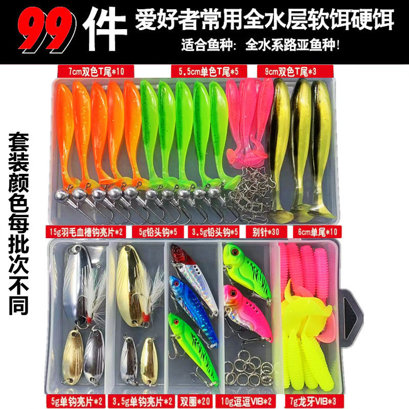Ensemble de leurres de pêche pour amateurs-99 pièces