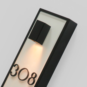ป้ายประตูแบบกำหนดเอง ป้ายประตูโรงแรม ป้ายเรืองแสง ป้ายเลขห้อง ป้ายเลขห้องพักโรงแรม ป้ายเลขบ้านสแตนเลส - Product Image 4