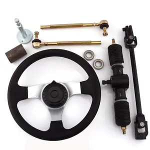 LINGQI Racing Atv Kart Steering Wheel Steering Ball Tie Rod Kit Steering System Assembly