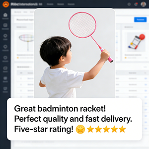 Set da Badminton all'Ingrosso con 5 Racchette, Giochi Sportivi per Spiaggia, Giardino, Prato, Campeggio e <span class=keywords><strong>Attività</strong></span> Familiari - Product Image 6