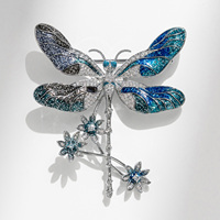 Broche de luxe XILIANGFEIZI au design original, nouveau style chinois vintage, émail libellule et fleur, bijou pour femme