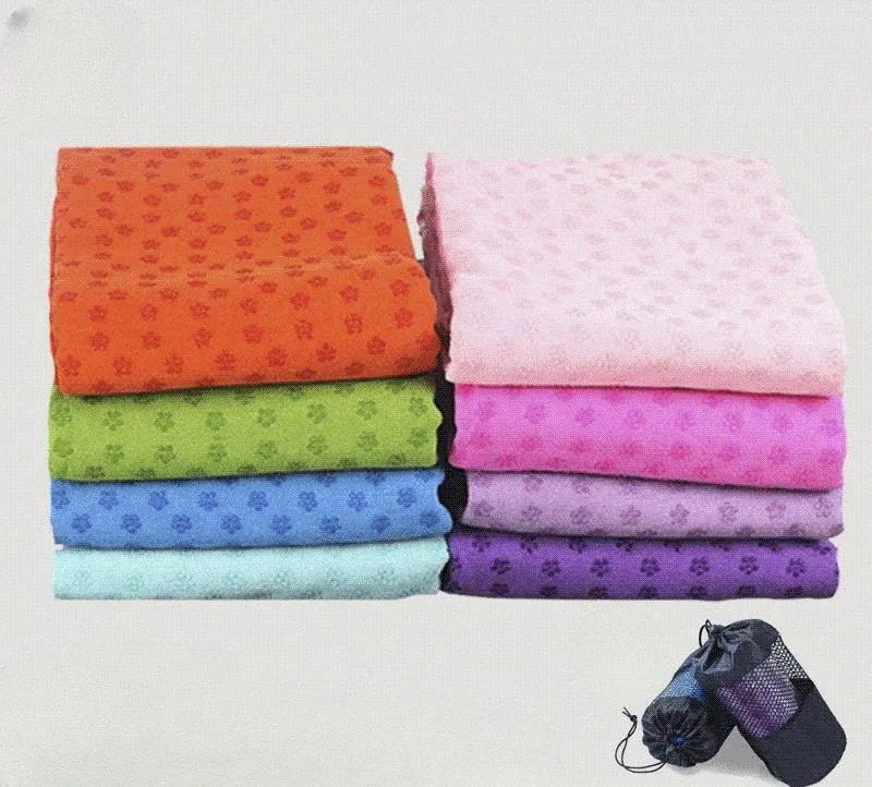 Factory directly supply yoga mat plum anti-slip multi-color sports fitness yoga shop towel