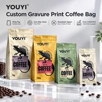 YOUYI Sachet de café filtre imprimé par gravure, personnalisé, pour infusion directe, conforme FDA, qualité alimentaire, haute résistance à la lumière, souple et autoportant