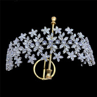 Tiare en Zircon, couronne royale, princesse pour mariage, accessoires de cheveux, Design Unique, RE4148