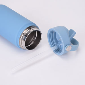 350ml carino sottovuoto a doppia parete in acciaio inox bottiglia per bere <span class=keywords><strong>bambini</strong></span> sport all'aria aperta portatile tazza di acqua con coperchio di paglia - Product Image 5