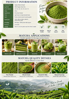 Poudre de thé vert matcha biologique 100% pure USDA 4oz 113g Antioxydant Énergie Métabolisme Superaliment Vente en gros Marque privée