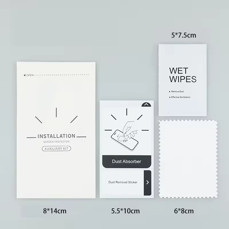 Custom Logo 3 In1 Mobile Phone Tempered Glass Cleaning Auxiliary Tools <strong>Kit</strong> for Phone <strong>Screen</strong> <strong>Protector</strong> <strong>Installation</strong> <strong>Kit</strong>