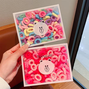 Fanyue gelato 150 pezzi una scatola di alta qualità orso legami di capelli resistente per bambine e bambini elisculanti per capelli corda per capelli all'ingrosso - Product Image 4