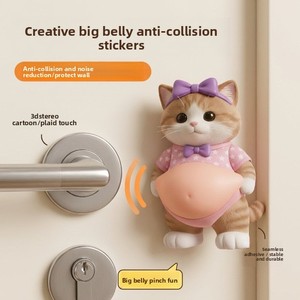 Adhesivos anticolisión <span class=keywords><strong>de</strong></span> TPE con diseño <span class=keywords><strong>de</strong></span> Shiba Inu <span class=keywords><strong>de</strong></span> vientre hinchado, almohadillas silenciosas 3D para manijas, tope <span class=keywords><strong>de</strong></span> puerta, juguetes antiestrés para apretar, <span class=keywords><strong>lo</strong></span> último - Product Image 1