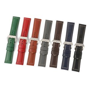 Correa de <span class=keywords><strong>reloj</strong></span> de correa de cuero de vaca de lujo hecha a mano para hombres y mujeres 26mm 24mm 22mm 20mm <span class=keywords><strong>pulsera</strong></span> ajustable - Product Image 1