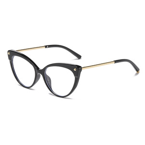 93308 nuova moda Cat Eye Metal + PC fotocromatico occhiali luce Anti-blu occhiali di tendenza europea e americana montatura Unisex - Product Image 2