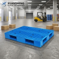 NEXARA Palette en plastique à usage intensif 11001100150mm, HDPE, empilable, grille 1111, charge statique, entrepôt, exportation