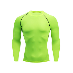 High Elasticity Quick-Drying Outdoor Sports Training Top Domestic Sub-Size Spot Fitness Breathable Slim Long Sleeve <strong>Vivid</strong> Autumn - Product Image 2