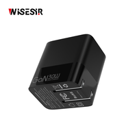 Chargeur rapide intelligent 30W GaN PD 3.0 à double port avec protection OTP/OVP pour bureau, charge rapide efficace