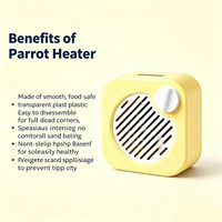 Chauffage pour animaux de compagnie avec thermostat réglable, souffleur d'air chaud pour perroquet, oiseau, hamster, reptile, protection contre la surchauffe, sûr et anti-morsure