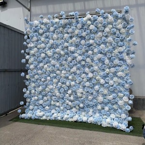 Sturdy Frame Supported <b>Artificial</b> Flower Wall 8ft x 8ft Wedding Reception Stage Background Decor - Product Image 3