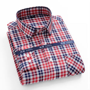 Camisa de Franela de Alta Calidad para Hombre OEM/ODM Nuevo Diseño de Manga Larga a Cuadros Teñida en Hilo para Otoño - Product Image 4