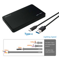 Boîtier en plastique sans outil ShuoLe USB 3.1 6 Gbps pour disques SATA 2,5 pouces, stockage de données portable ultra-rapide