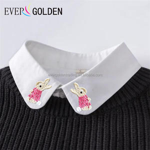 EG22055 5CM Patch de <span class=keywords><strong>lapin</strong></span> bleu fait à la main pour accessoires de col de chemise Motif de crochet pour carte de voeux pour garniture de crochet - Product Image 6