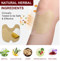 Parche Natural de Hierbas de Ajenjo y Jengibre para Alivio del Dolor de Rodilla, Tela No Tejida, Tamaño 10cm*13cm, OEM Disponible