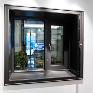 Fenêtre à ligne mince en aluminium Vue maximale Double verre trempé Fenêtre coulissante de balcon en aluminium Fenêtre à battant - Product Image 4