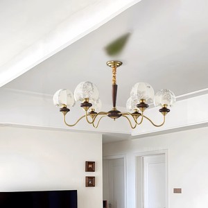 French Retro Style Chandelier Multi Head Led Light Home Living Room Bedroom Vintage Designer Ceiling Lamp Round Shape - Product Image 3