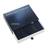 Caja de Regalo de Cartón para Productos de Cuidado de la Piel, Diseño Personalizado, Impresión Flexográfica, Color Negro de Lujo, con Cinta