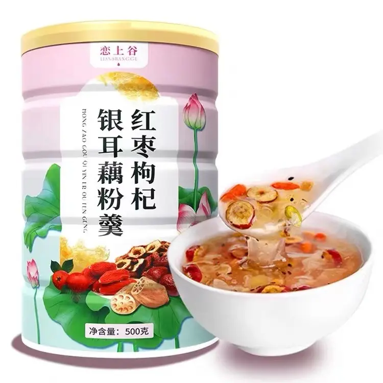 500g ליאן אנג gu אדום תאריך tremella שיזף slim ארוחת החלפת שלג לוטוס שורש עמילן אבקה לשתות קמח מרק