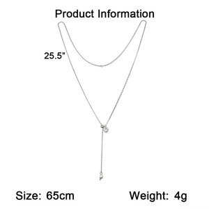 Fornitore di Gioielli 2026, Nuovi Accessori di Moda, Gioielli Raffinati, Collana Lunga Personalizzata con Ciondolo a Cuore, Perla e Cristallo per Donne - Product Image 3