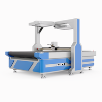 Machine de découpe automatique à couteau oscillant avec caméra CCD, système d'alimentation automatique, logiciel Ruida, PLC, pompe haute puissance 11KW, découpeuse de tissu