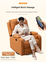 Canapé de massage électrique multifonctionnel au design moderne, fauteuil inclinable et berçant individuel type capsule spatiale, extensible pour appartement