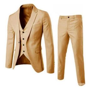 Bán Buôn Ánh Sáng Màu Xám Đen Trang Phục Chính Thức Phù Hợp Với 3 Pcs Blazer Vest Quần Mỏng Phù Hợp Với 1-Nút Của Men's Phù Hợp Với <span class=keywords><strong>Tuxedo</strong></span> Cho Đám Cưới Văn Phòng Kinh Doanh - Product Image 1