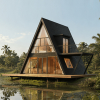 Projet de développement hôtelier de villégiature de luxe haut de gamme en village, avec maison en A-frame S990 Pro