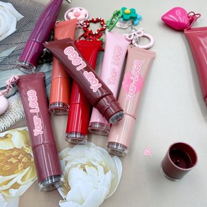 Sérum pour les lèvres de haute qualité à marque privée, baume à lèvres hydratant végétalien personnalisé avec logo, saveur fraise et <span class=keywords><strong>sucre</strong></span>, vente en gros avec porte-clés - Product Image 5