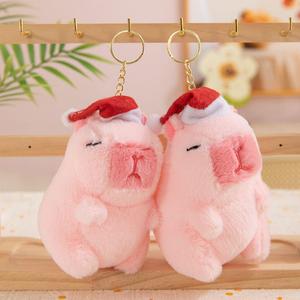 New giáng sinh đồ chơi cho trẻ em Nâu capybara phim hoạt hình sang trọng siêu mềm Thú nhồi bông búp bê và Keychain Quà Tặng - Product Image 5